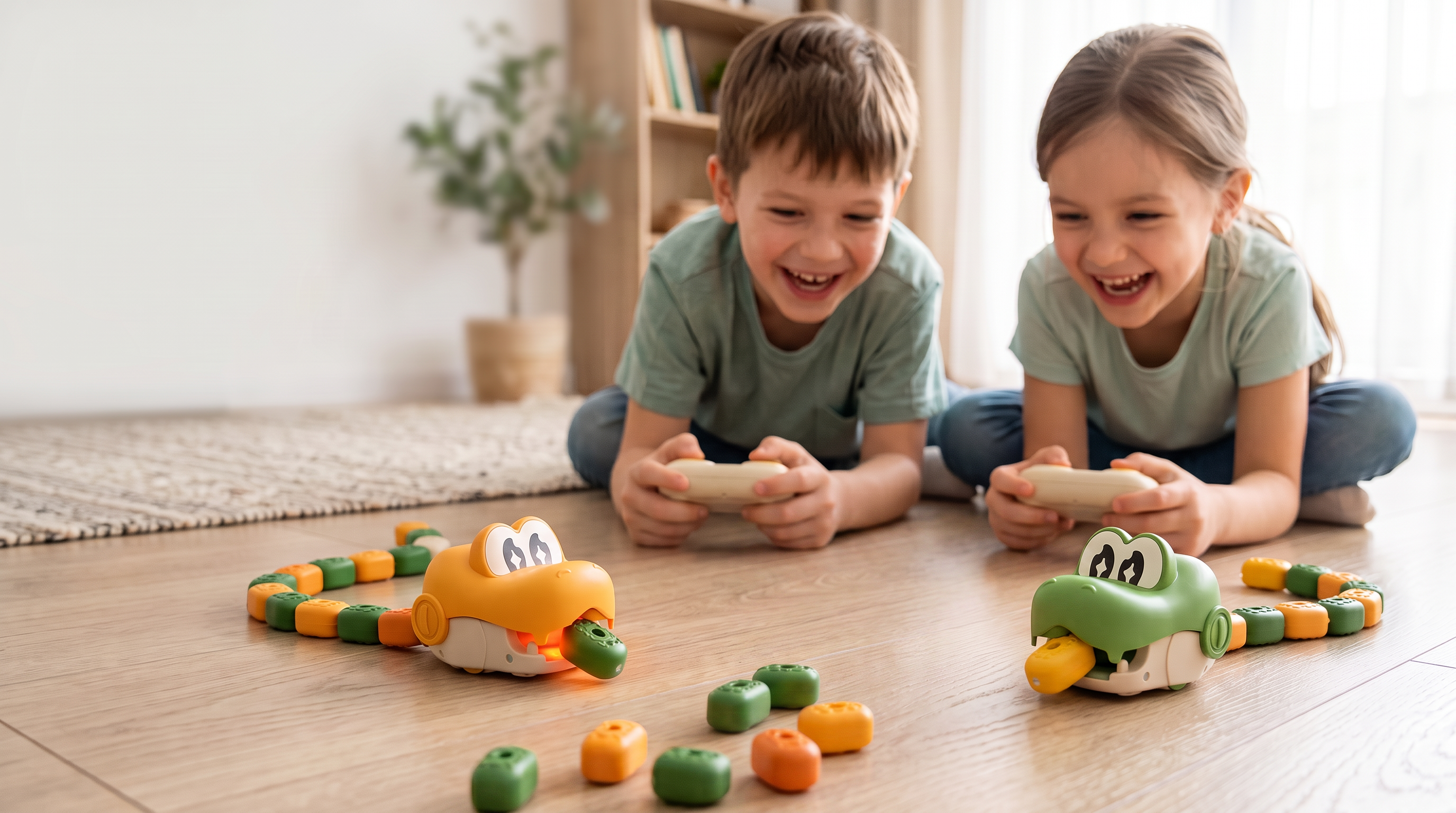 Kids playing Snake Rumble
